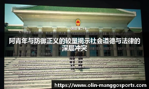 阿青年与防御正义的较量揭示社会道德与法律的深层冲突